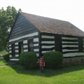 Log cabin at the Strawbridge Shrine