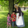 Marian with Ethan and Sarah at the Strawbridge Shrine