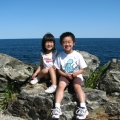 Ethan and Sarah on the Marginal Way in Ogunquit